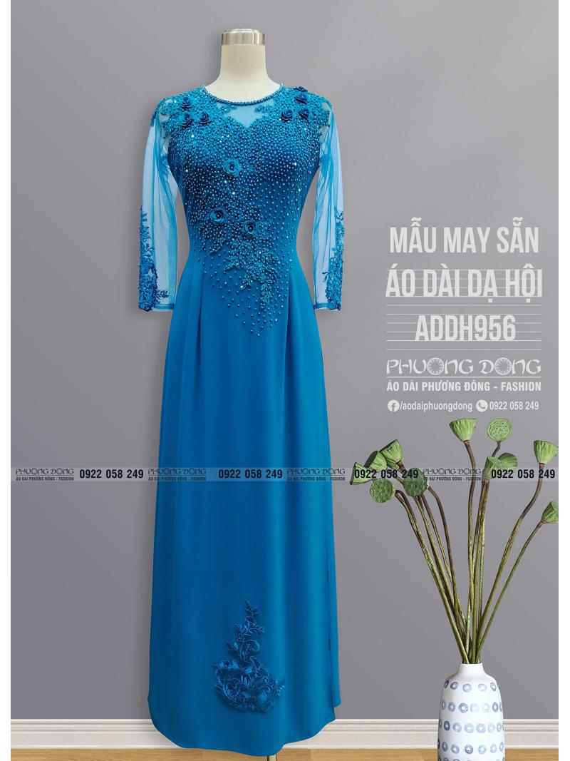 Áo Dài Dạ Hội Kết Ren Cườm Cao Cấp ADDH956